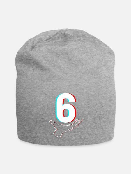 Glitch Six Hand Embrace - Jersey Beanie - heather gray - Front