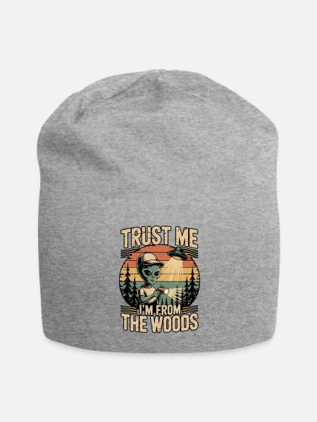Trust Me I'm From the Woods - Jersey Beanie - heather gray - Front