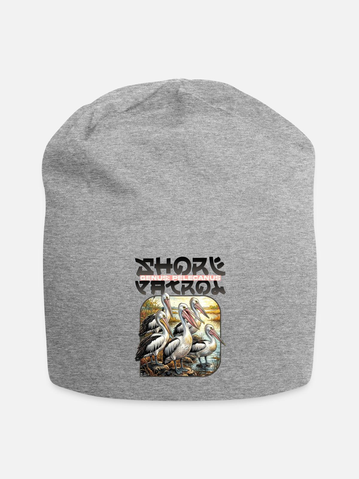 Pelecanus Shore Birds - Jersey Beanie - heather gray - Front