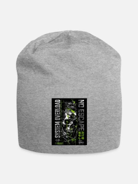 No Escape Skull Neon Trail - Jersey Beanie - heather gray