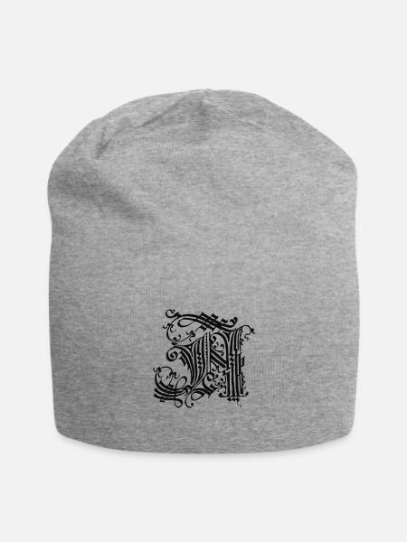 Medieval Core Medieval Initials Castle Core - Jersey Beanie - heather gray - Front