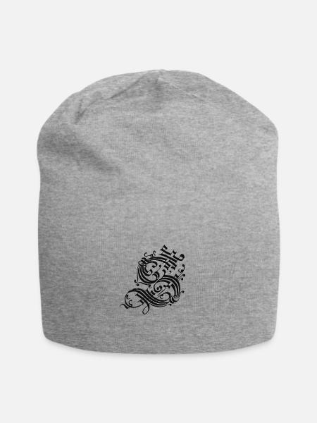 Medieval Core Medieval Initials Castle Core - Jersey Beanie - heather gray - Front