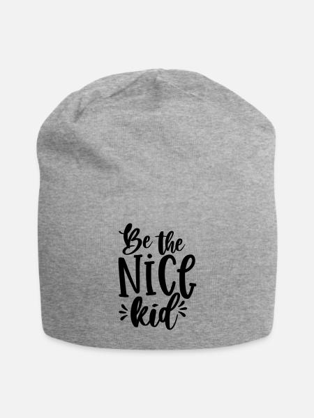 Be The Nice Kid - Jersey Beanie - heather gray - Front