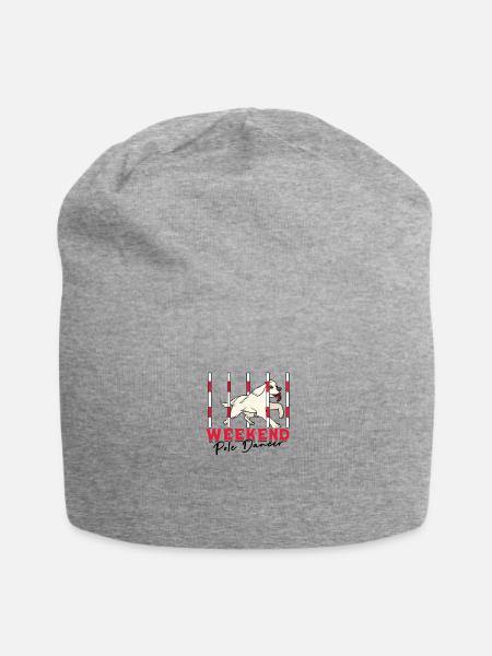 Weekend Pole Dancer - dog commands - Jersey Beanie - heather gray