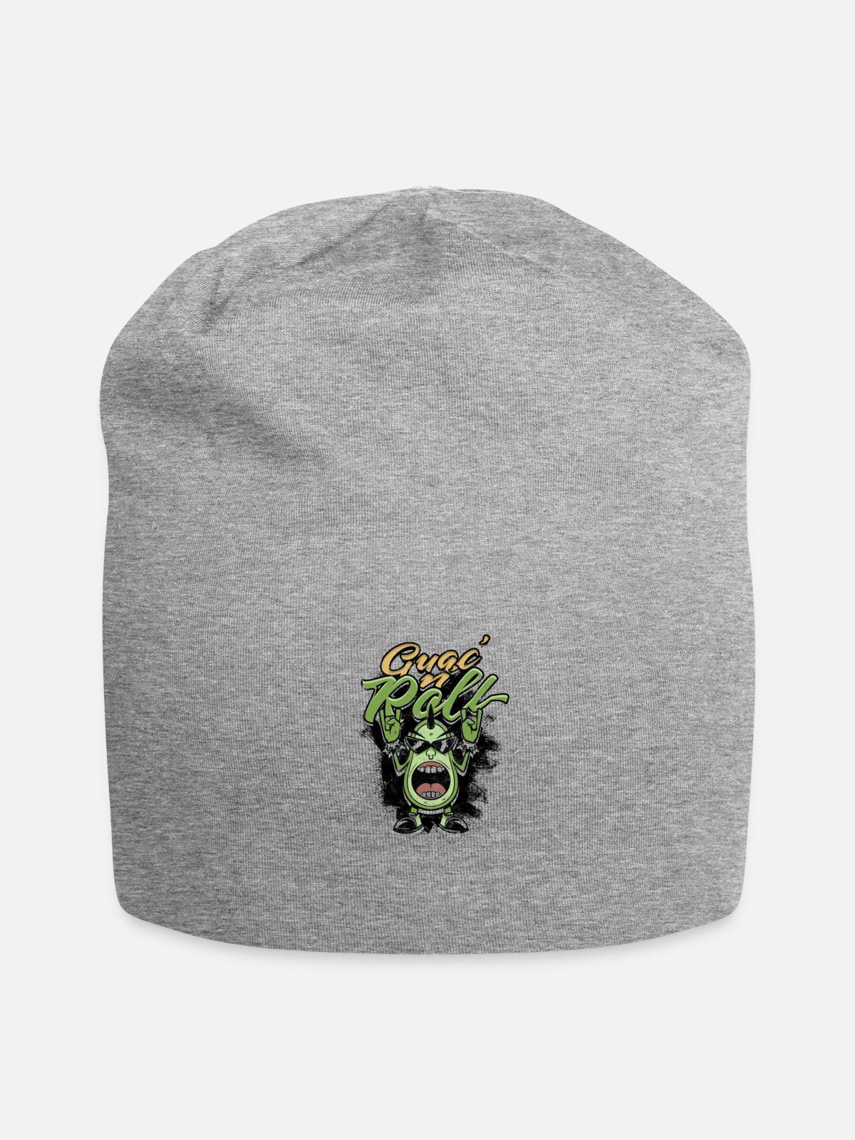 Guac 'n' roll - Avocado - Jersey Beanie - heather gray - Front