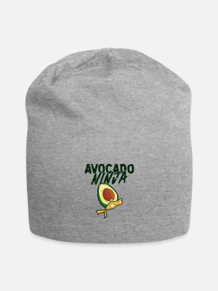 Avocado ninja - Avocado - Jersey Beanie - heather gray - Front