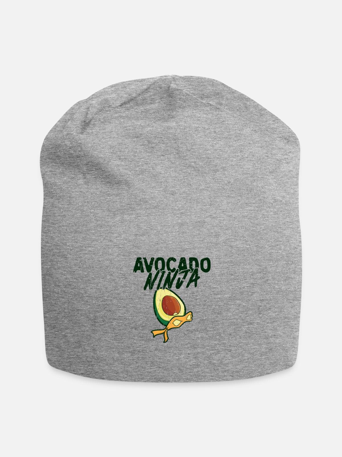 Avocado ninja - Avocado - Jersey Beanie - heather gray - Front