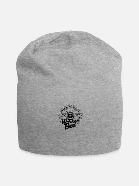 Worker Bee - Diligence - Jersey Beanie - heather gray - Front