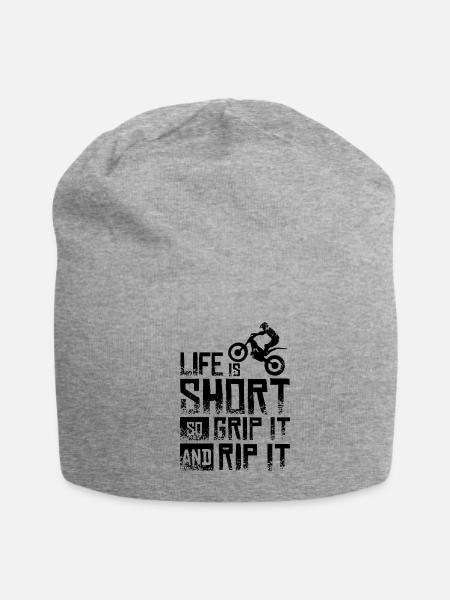 Moto Trial Bike - Jersey Beanie - heather gray - Front