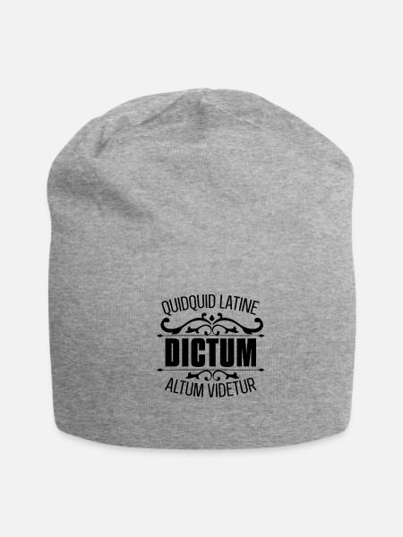 Quidquid Latine Dictum Latin Language Latin Quote - Jersey Beanie - heather gray - Front