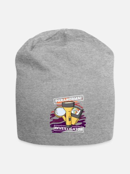 Paranormal Investigator Costume Funny - Jersey Beanie - heather gray - Front