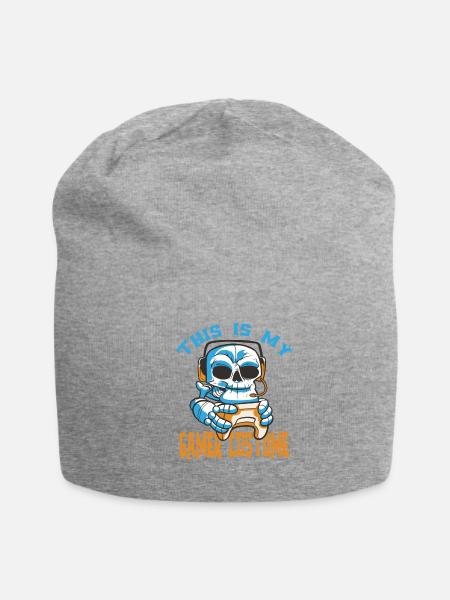 This Is My Gamer Costume - Jersey Beanie - heather gray - Front