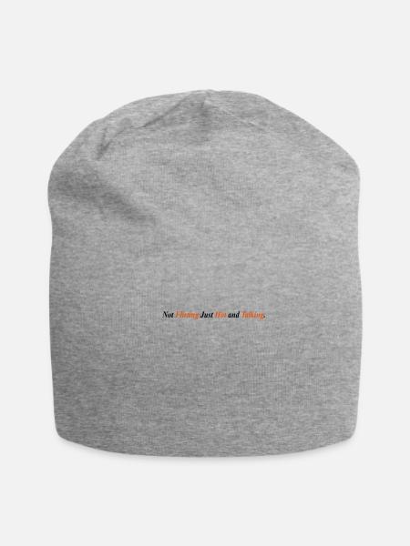 Not Flirting Just Hot and Talking - Jersey Beanie - heather gray - Front