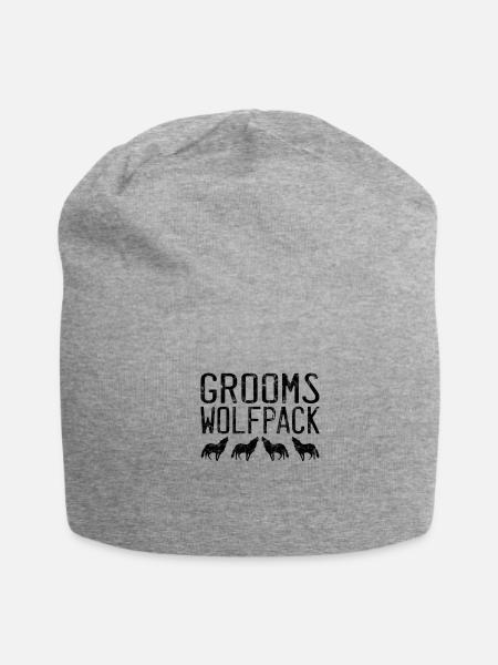 grooms wolfpack - Jersey Beanie - heather gray - Front