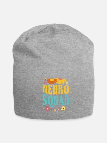 Neuro Squad Neuroscience Flower Outfit - Jersey Beanie - heather gray - Front