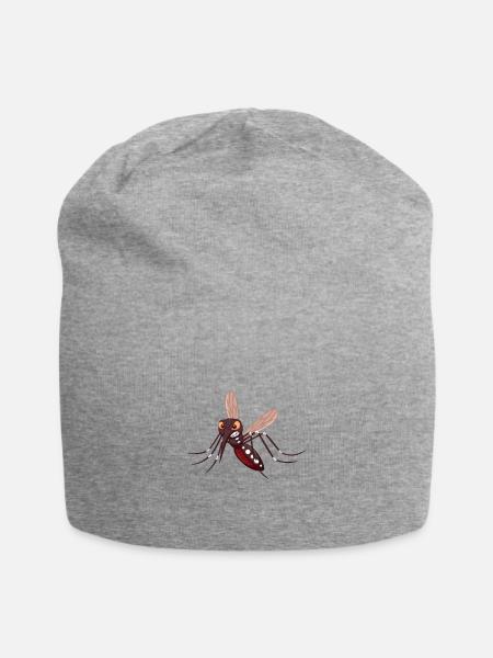 Giant Angry Mosquito - Animal - Jersey Beanie - heather gray - Front