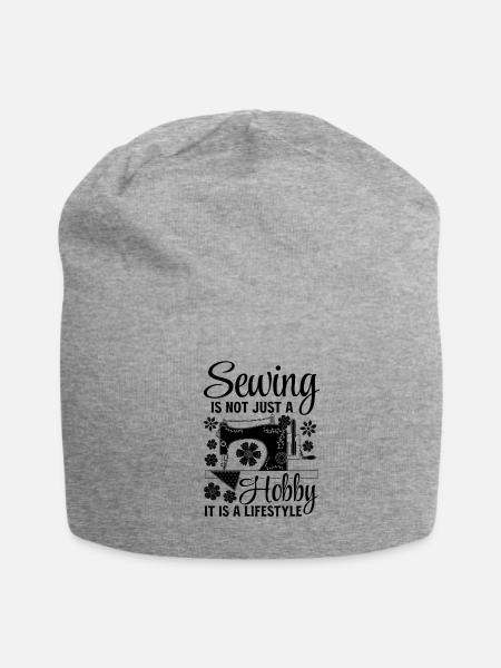 Sewing is not just a hobby it is a lifestyle - Sew - Jersey Beanie - heather gray - Front