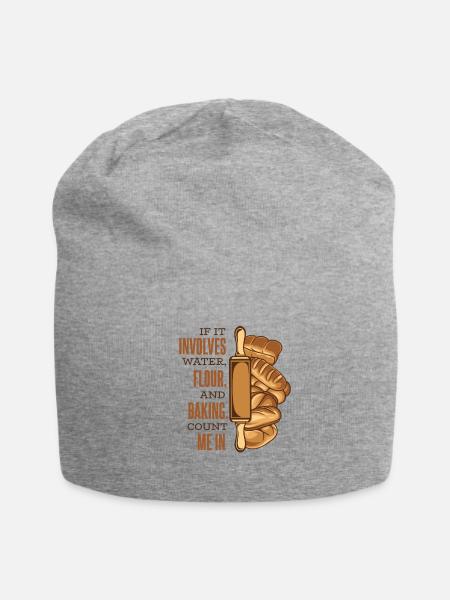 Count Me In Bread Dough Bread Maker Bread Queen - Jersey Beanie - heather gray - Front