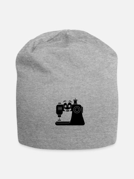 Sewing Male sewing machine - Jersey Beanie - heather gray - Front
