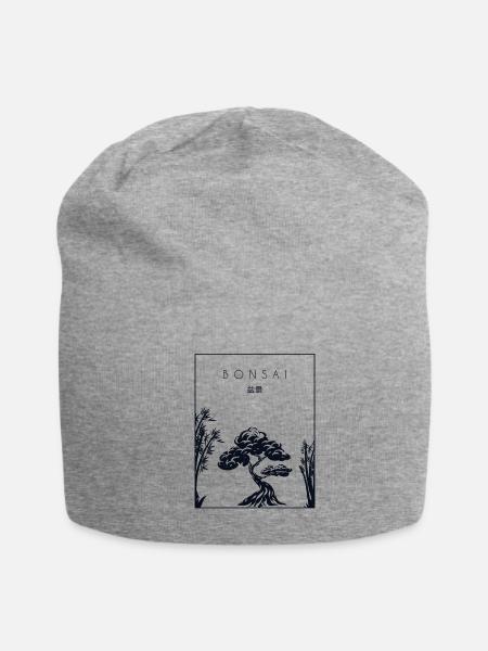 Bonsai Chinese Hanzi Penjing Indoor Bonsai - Jersey Beanie - heather gray - Front