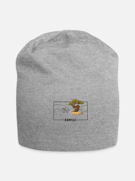 Michelangelo Creation of Adam Bonsai Bonsai Pots - Jersey Beanie - heather gray - Front