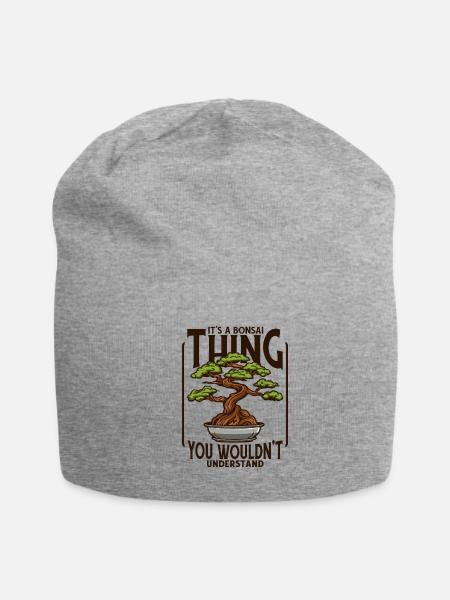 It's A Bonsai Thing Bonsai Pots Penjing Indoor - Jersey Beanie - heather gray - Front