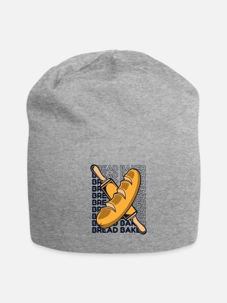 Bread Dough Bread Maker Bread Queen Lover Bread - Jersey Beanie - heather gray - Front
