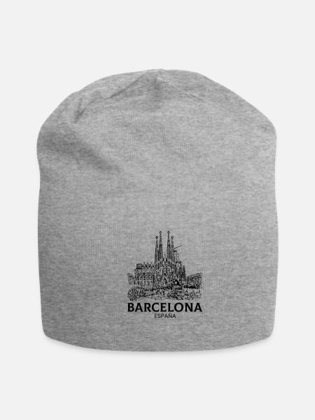barcelona spain espana - Jersey Beanie - heather gray - Front