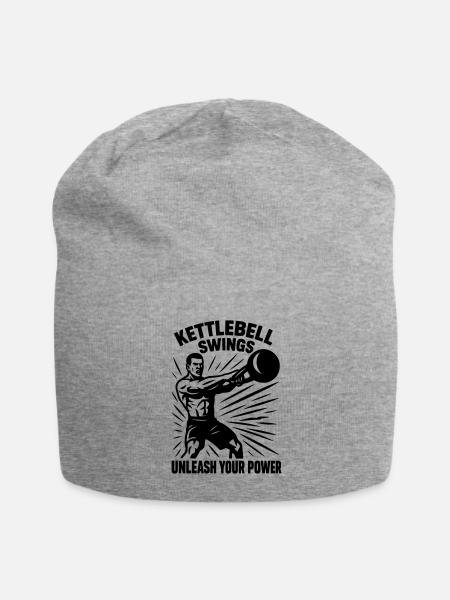 kettlebell swings - Jersey Beanie - heather gray