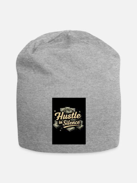 Motivational & Comfy Tee - Jersey Beanie - heather gray - Front
