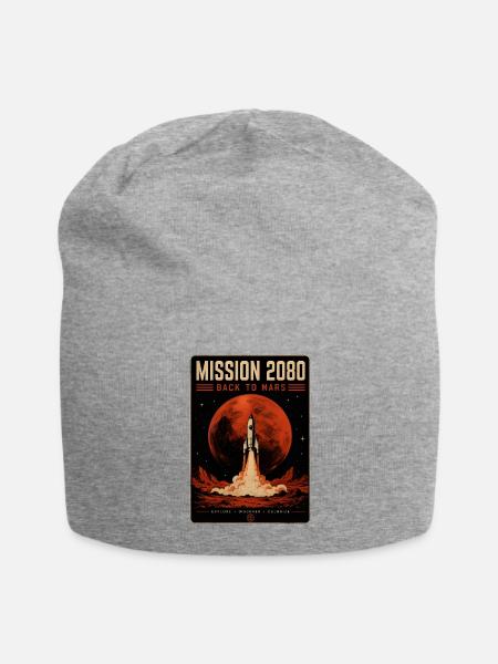 Mission 2080: Back to Mars - Jersey Beanie - heather gray