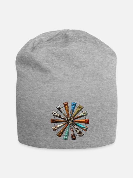 Rusty Windmill - Jersey Beanie - heather gray - Front