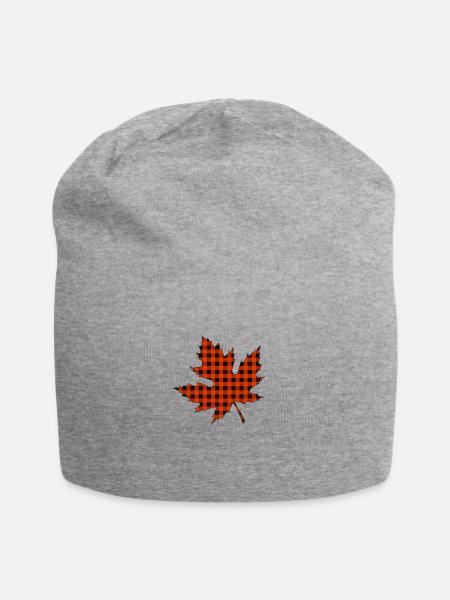 maple leaf - Jersey Beanie - heather gray - Front