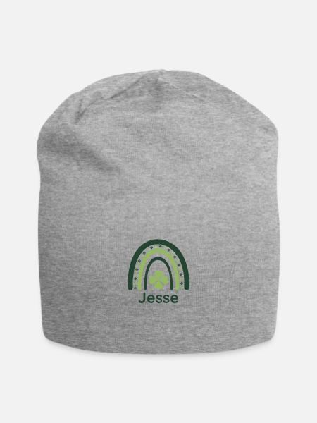 Jesse Clover Boho Rainbow - Jersey Beanie - heather gray - Front