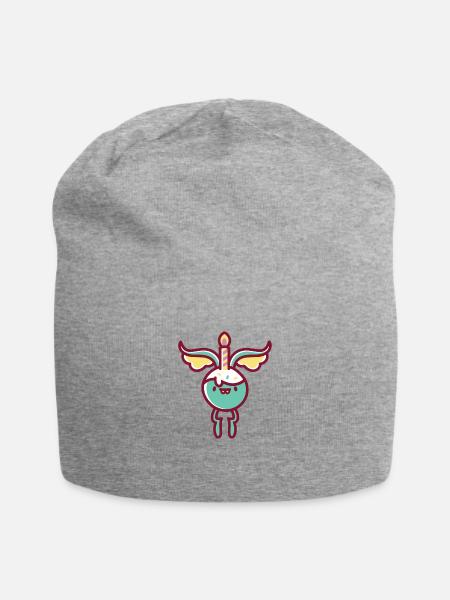 Green Monster Party - Jersey Beanie - heather gray - Front