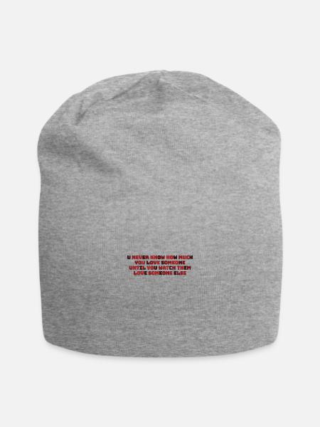 Text art - Jersey Beanie - heather gray - Front