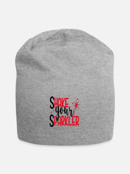 Shake Your Sparkler - Jersey Beanie - heather gray - Front