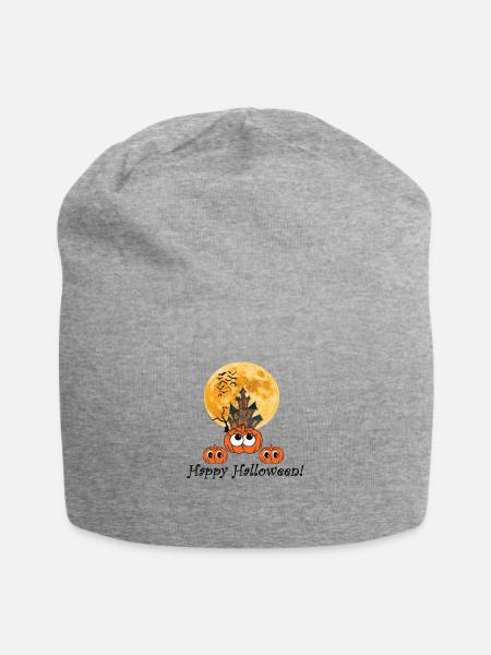 Happy Halloween ! - Jersey Beanie - heather gray - Front