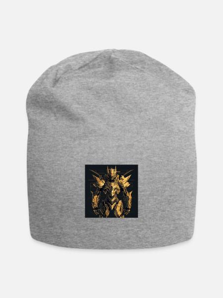 Gold Mecha - Jersey Beanie - heather gray