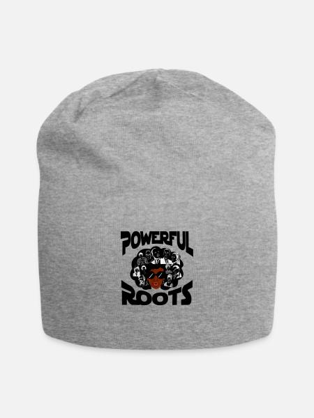 Powerful Roots Black History Month - Jersey Beanie - heather gray