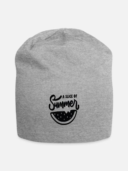 A Slice Of Summer - Jersey Beanie - heather gray - Front