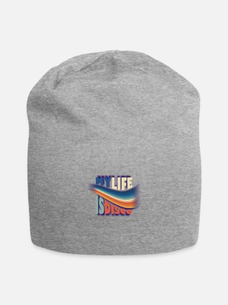 My Life Is Disco - Jersey Beanie - heather gray - Front
