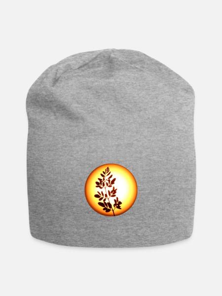 The glowing Sun - Jersey Beanie - heather gray - Front