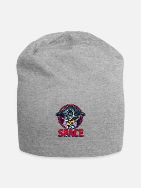 Astronaut. My Space and Guitar. - Jersey Beanie - heather gray - Front