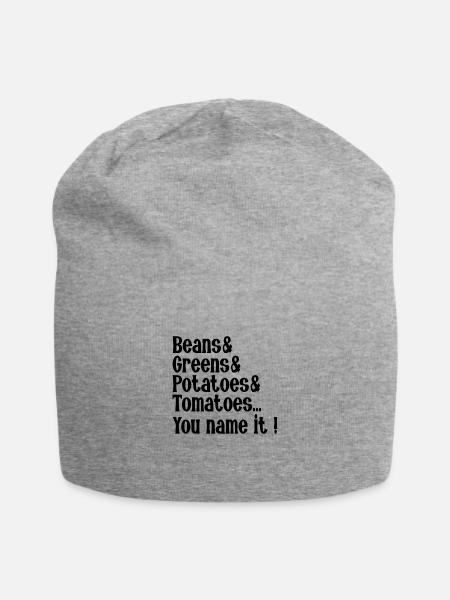 Happy Thanksgiving - Menu Ingredients - Jersey Beanie - heather gray - Front