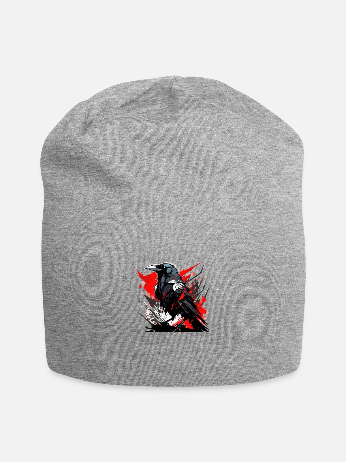Raven - Jersey Beanie - heather gray - Front