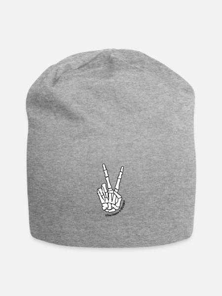 Give Peace A Chance - Jersey Beanie - heather gray