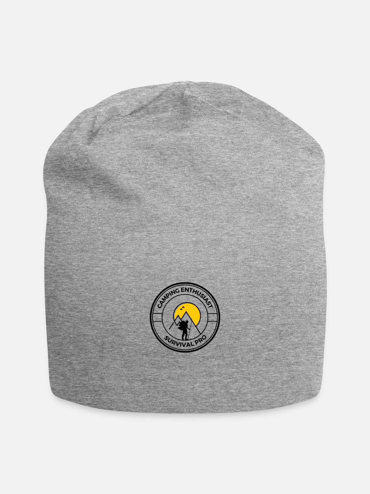 Camping Enthusiast Survival Pro - Jersey Beanie - heather gray - Front