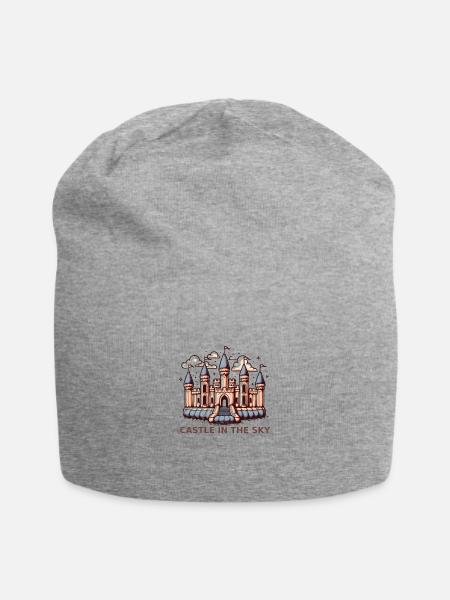 Inflatable Castle: Castle in the Sky - Jersey Beanie - heather gray - Front