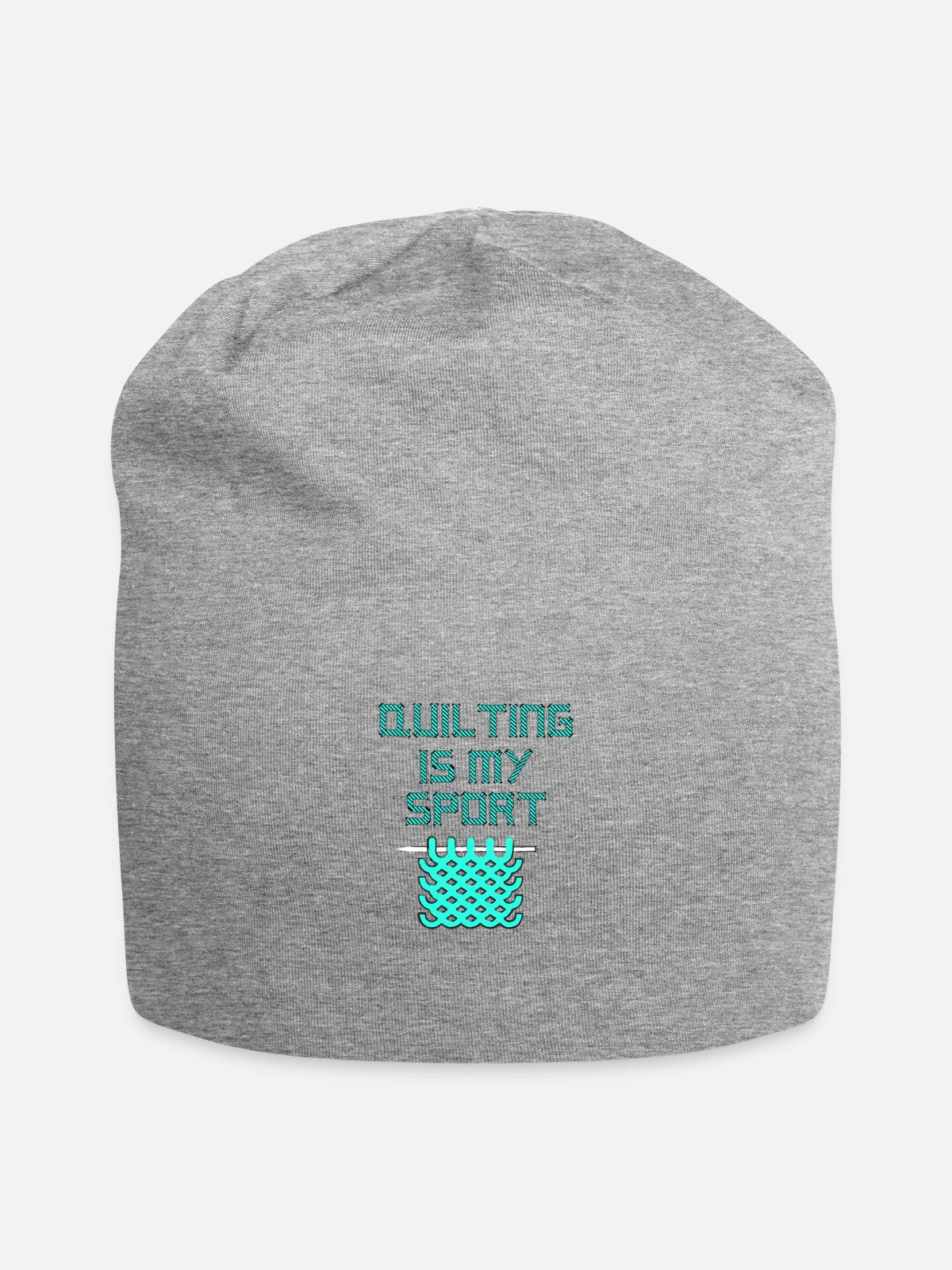 Quilting Lover - Jersey Beanie - heather gray - Front